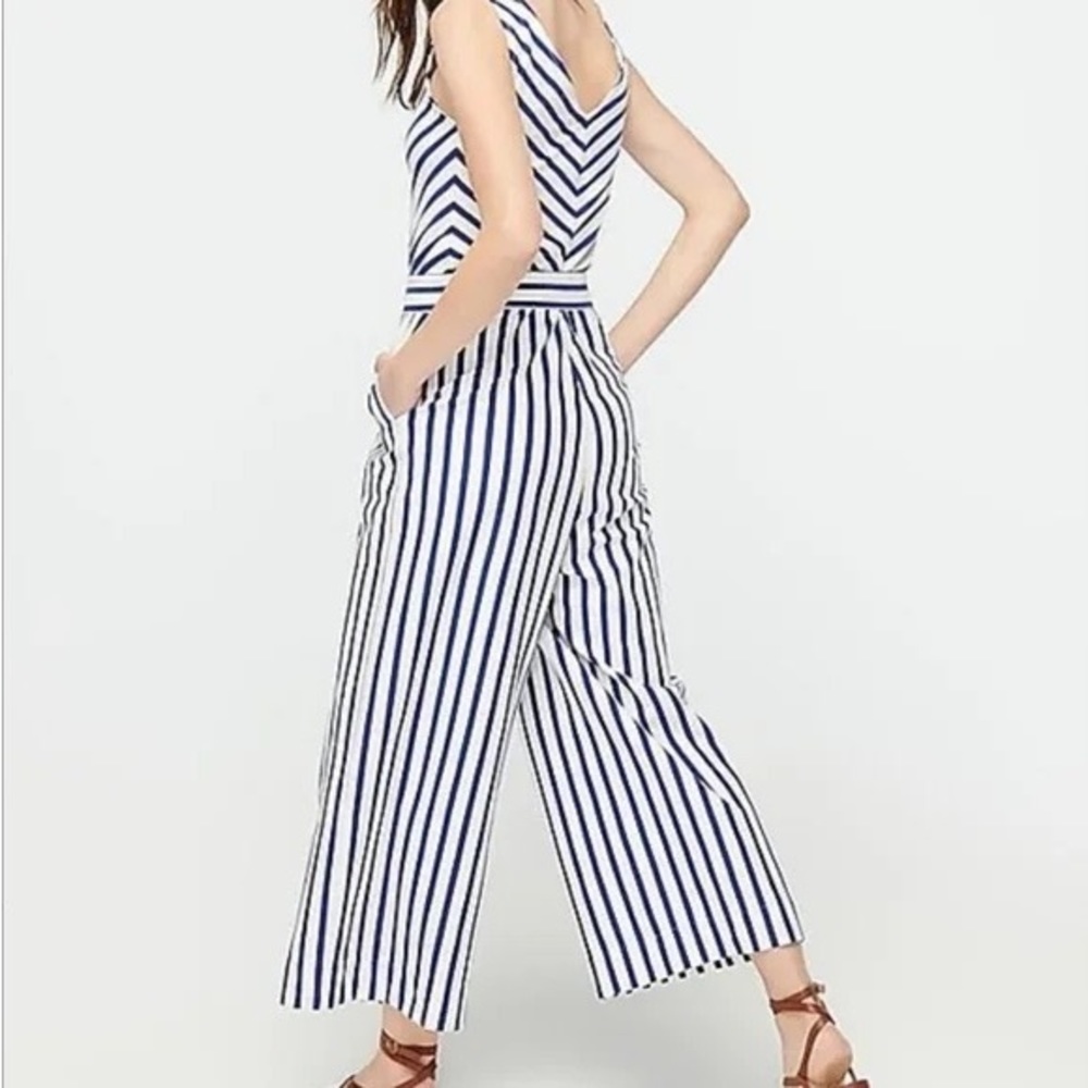 J Crew  Striped Jumpsuit